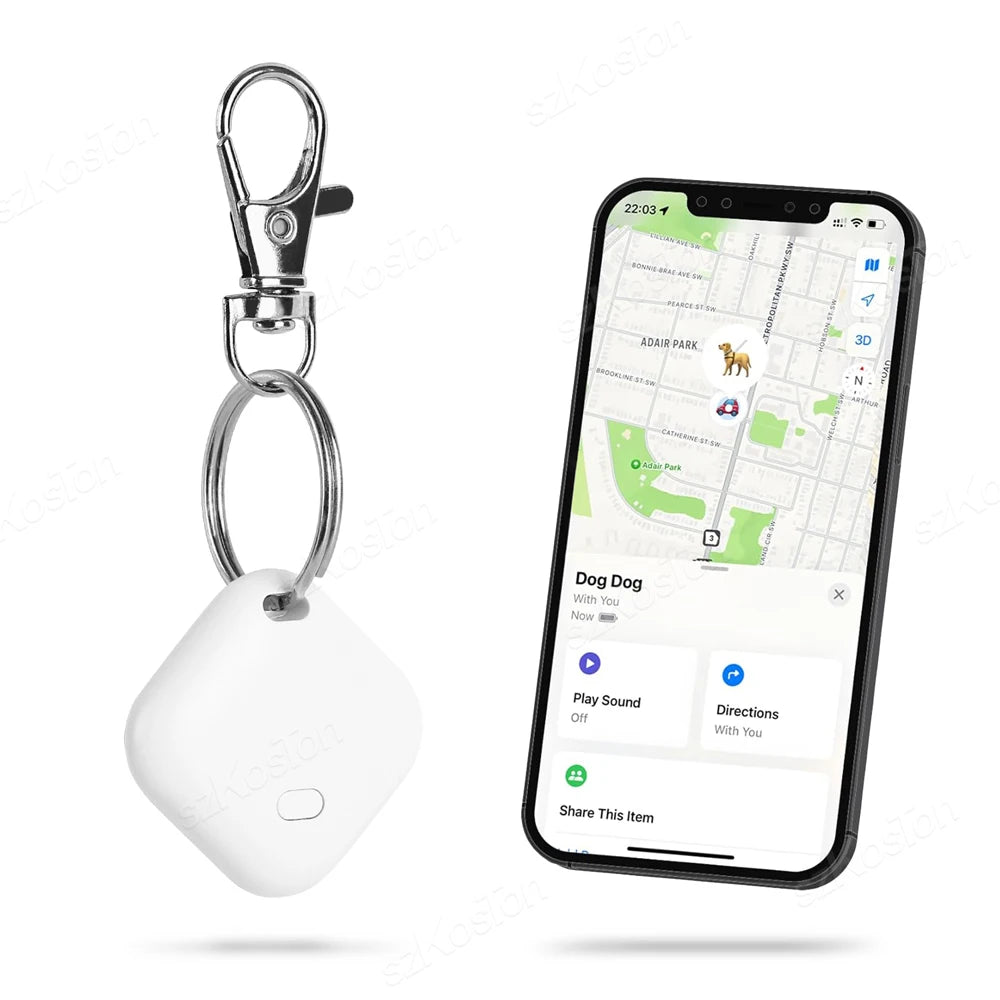 MFG Mini GPS Tracker – Localisation Bluetooth & Réseau Find My | Étanche IP65, Batterie Remplaçable, Alerte Anti-Oubli