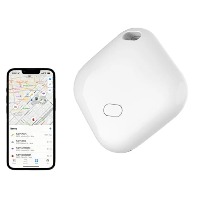 MFG Mini GPS Tracker – Localisation Bluetooth & Réseau Find My | Étanche IP65, Batterie Remplaçable, Alerte Anti-Oubli